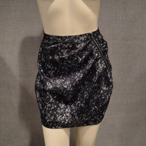 Silence + Noise  black & silver mini skirt